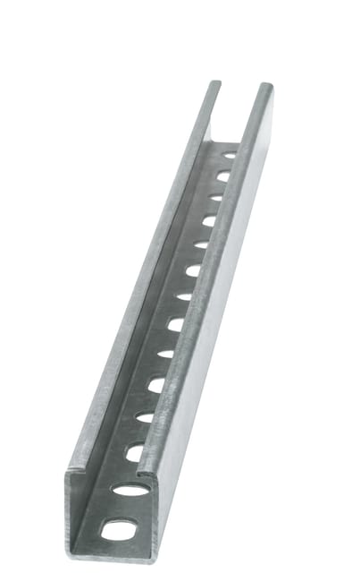 GUÍA CARRIL PERFORADA GALVANIZADA 40 X20X1.5X2000MM - 1