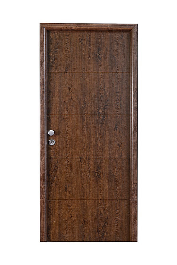 PUERTA ENTRADA RESIDENCIAL LACADA NOGAL VT5 91 CM IZQUIERDA