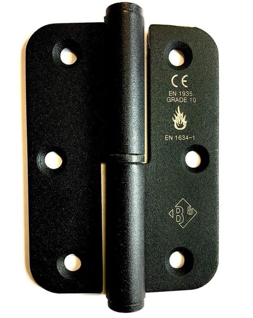 BISAGRA PERNIO A IZQUIERDA 90X65MM NEGRO - 1