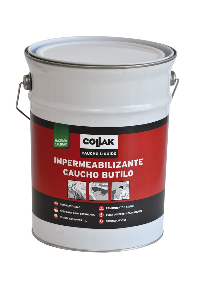 IMPERMEABILIZANTE ANTIGOTERAS DE CAUCHO COLLAK 6KG TEJA