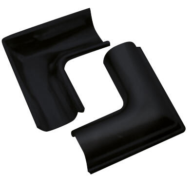 INGLETE EVACUACIÓN PLUVIALES METÁLICO ÁNGULO ESTAMPADO INTERIOR ACERO PRECALADO NEGRO