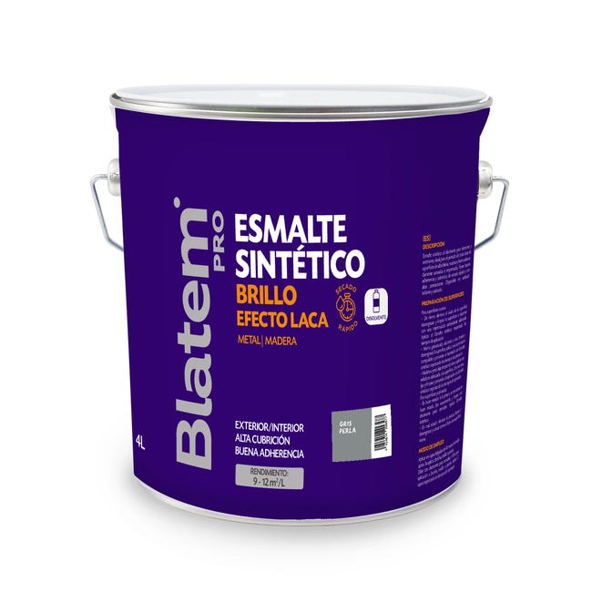 ESMALTE SINTETICO BRILLANTE 4L GRIS PERLA - 1