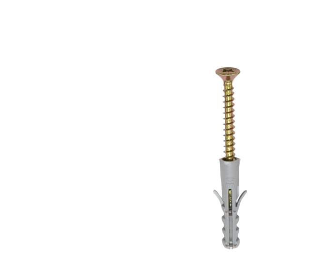 TACO UNIVERSAL DE NYLON DIÁMETRO 7MM LONGITUD 40MM CON TIRAFONDO NOUTAC 25UDS