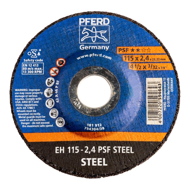 DISCO AMOLADORA CORTE METAL 115MM PFERD
