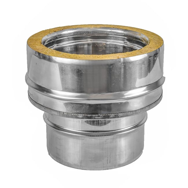 ADAPTADOR VITRIFICADO INOXIDABLE PARED DOBLE 200MM - 1