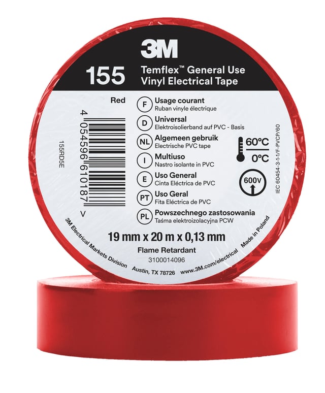 CINTA AISLANTE 3M 19MM X 20M ROJO