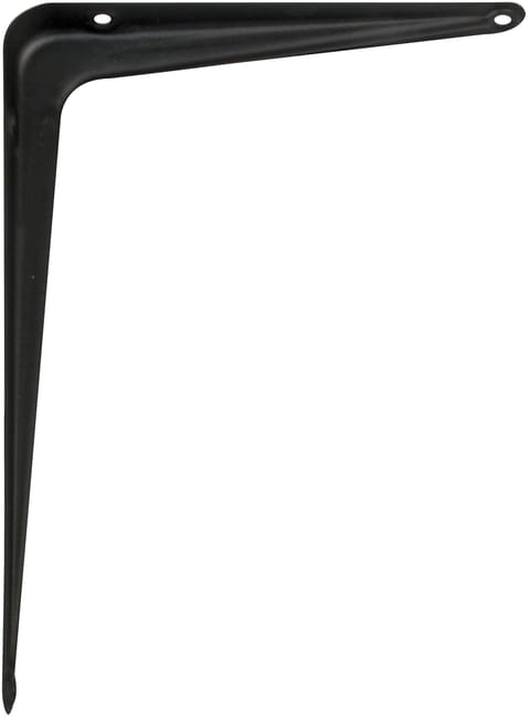 ESCUADRA PALOMILLA CON NERVIO NEGRA 200 X 250 MM - 1