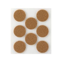 FIELTRO ADHESIVO REDONDOS  27 MM MARRON. 8 UDS - 1