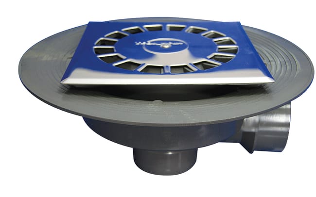 CALDERETA DUCHA INOXIDABLE 10X10CM SALIDA HORIZONTAL / VERTICAL - 1