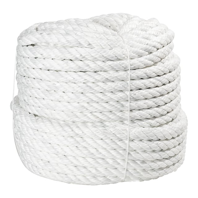 CUERDA NYLON CABLEADA 18MM  50M BLANCO MATE ROMBULL