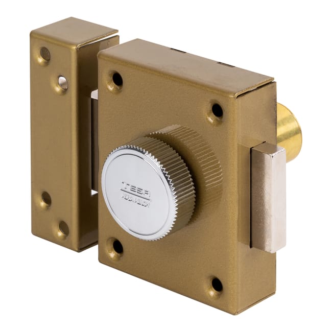 CERROJO SOBREPONER APERTURA BOTON Y CILINDRO 2101 TESA - 1