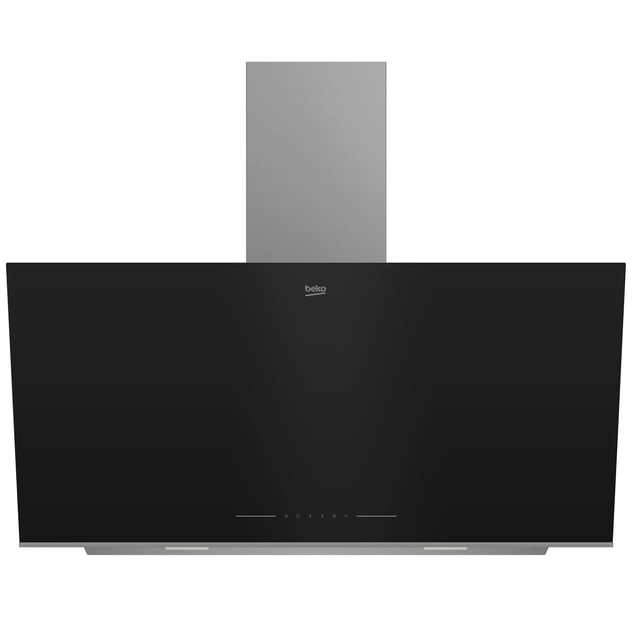 CAMPANA DECORATIVA INCLIINADA 90CM COLOR NEGRO BEKO BHCA96641BBHS 