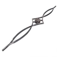 BARRA DE HIERRO DECORATIVA CON ROSETA 1000x165x8MM - 1