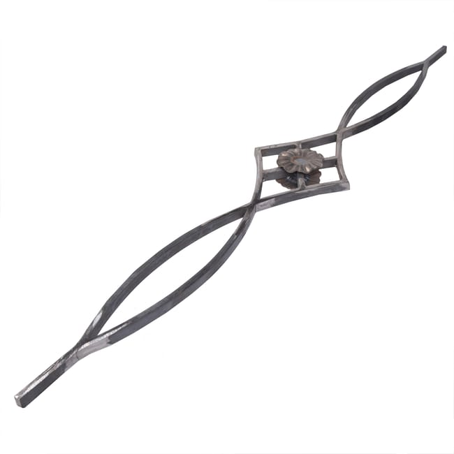 BARRA DE HIERRO DECORATIVA CON ROSETA 1000x165x8MM - 1