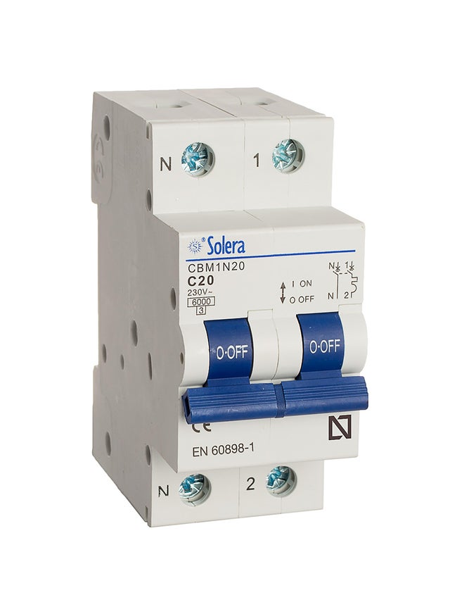 AUTOMÁTICO MAGNETOTÉRMICO 1 P+N 20A SOLERA