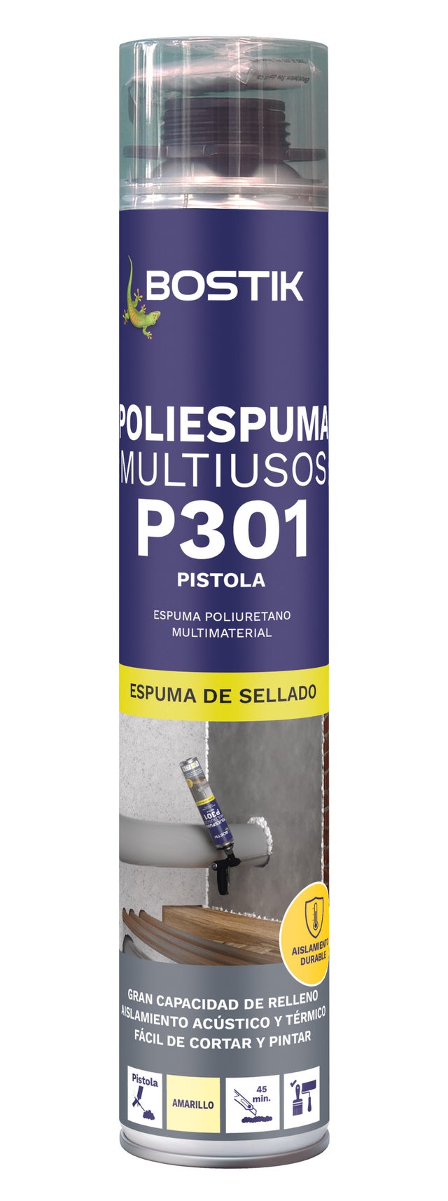 ESPUMA DE POLIURETANO MULTISUSOS 750ML PISTOLA