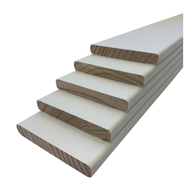 MOLDURAS PARA TABIQUE DE 7 CM MADERA FENÓLICA MELAMINADA BLANCA - 1