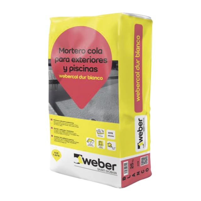CEMENTO COLA DUR WEBER 25KG BLANCO