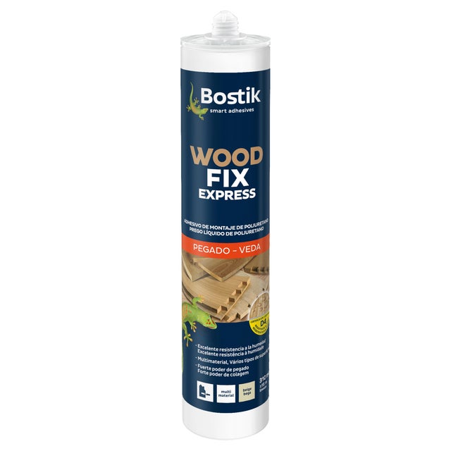 ADHESIVO DE MONTAJE POLIURETANO D4 PARA MADERA 310ML BEIGE