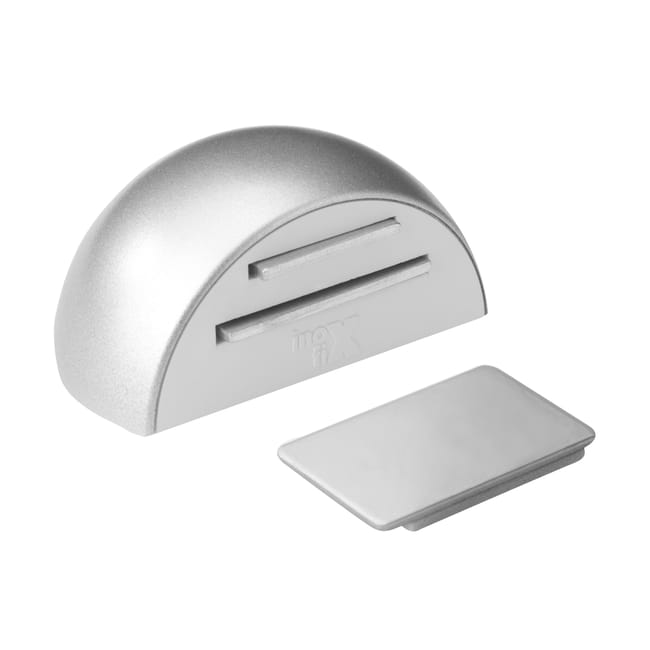 TOPES PARA PUERTAS PLÁSTICO ADHESIVO CON IMAN CROMADO - 1