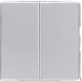 TECLA DOBLE INTERR/CONMUTADOR SERIE SKY PLATA - 1