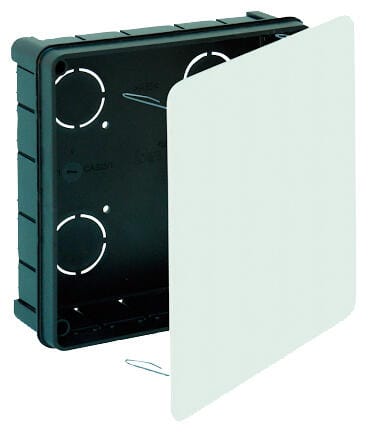 CAJA DE REGISTRO ELÉCTRICO 200X200X65MM PARA EMPOTRAR DE INTERIOR CON TAPA DE GARRA METÁLICA - 1