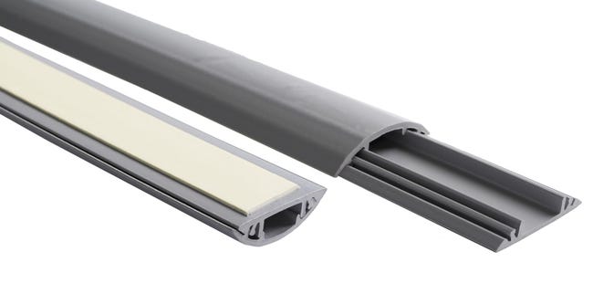 CANALETA ADHESIVA SEMICIRCULAR GRIS 9X60MM 2M - 1