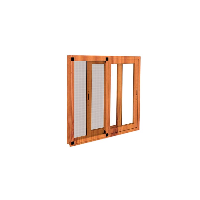 MOSQUITERA ALUMINIO NOGAL CORREDERA 48 X 96 CM - 1