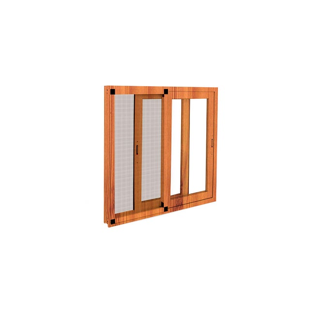 MOSQUITERA ALUMINIO NOGAL CORREDERA 48 X 96 CM