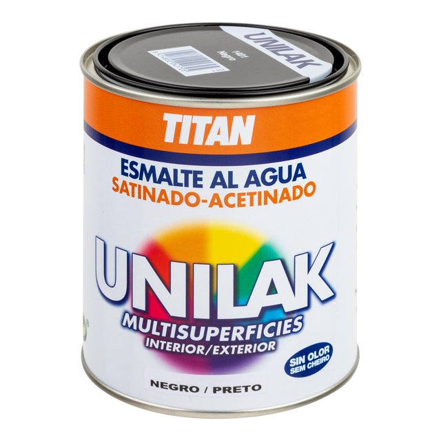 ESMALTE ACRILICO SATINADO MULTIADHERENTE UNILAK 750ML NEGRO