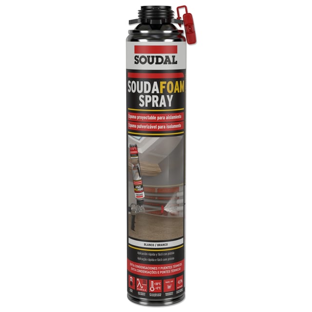 ESPUMA DE POLIURETANO PROYECTABLE PARA AISLAMIENTO SOUDAL 700 ML