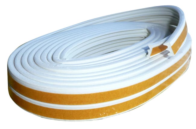 BURLETE AUTOADHESIVO VENTANA BLANCO 6M CAUCHO EXTERIOR BURCASA - 1