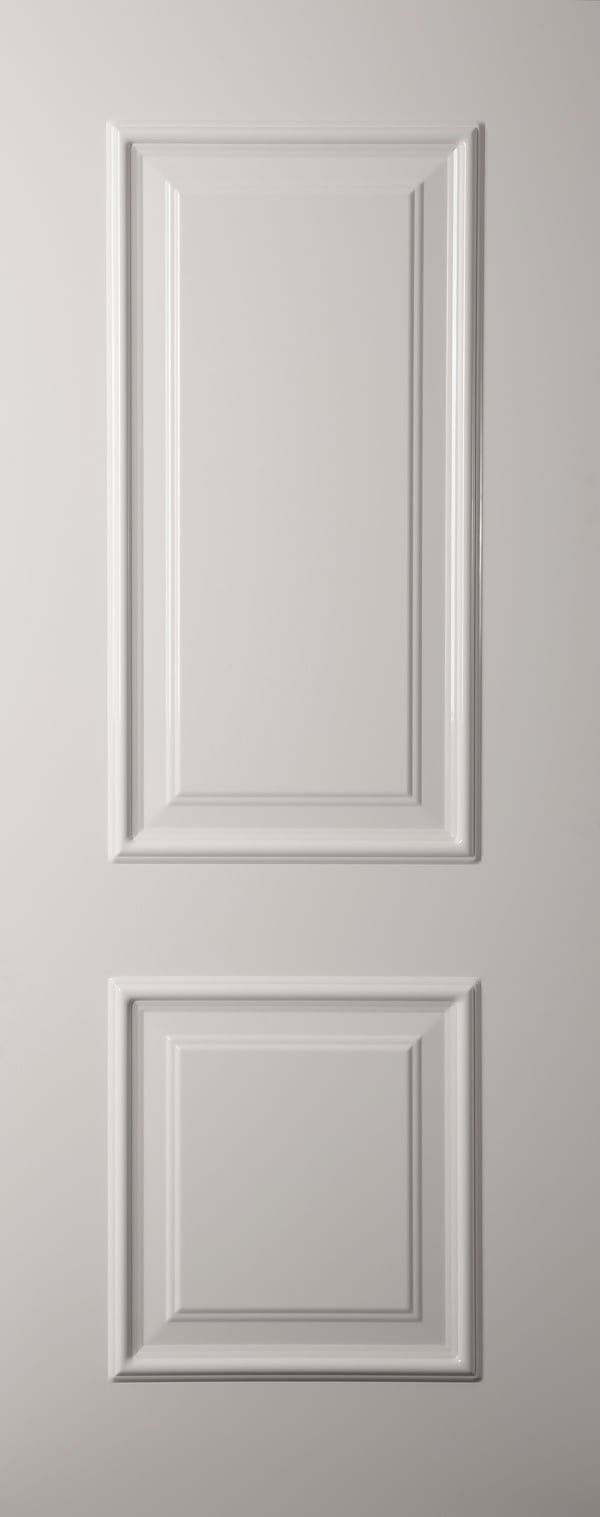 PANEL PUERTA ACORAZADA CARA EXTERIOR ALUMINIO BLANCO 2 CUADROS