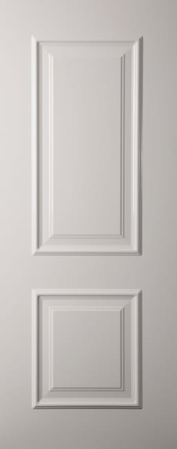 PANEL PUERTA ACORAZADA CARA EXTERIOR ALUMINIO BLANCO 2 CUADROS - 1