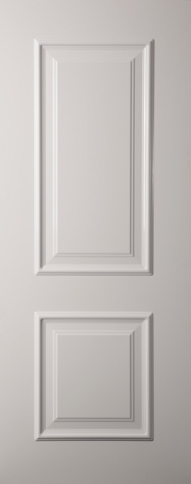 PANEL PUERTA ACORAZADA CARA EXTERIOR ALUMINIO BLANCO 2 CUADROS