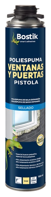 ESPUMA DE POLIURETANO PARA VENTANAS Y PUERTAS 750ML PISTOLA - 1