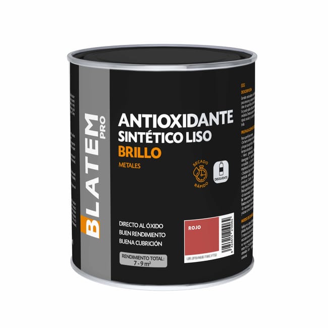 ESMALTE SINTETICO ANTIOXIDANTE BRILLANTE 750ML ROJO - 1