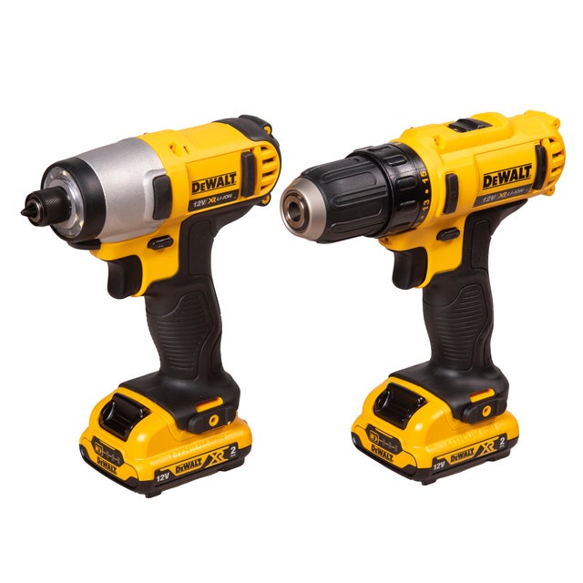 PACK TALADRO+ATORNILLADOR IMPACTO 12V 2AH DEWALT