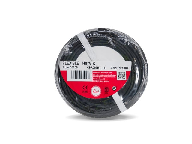 HILO PVC H07V-K 2,5mm2 NEGRO 25M