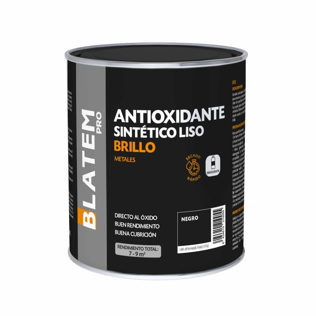 ESMALTE SINTETICO ANTIOXIDANTE BRILLANTE 750ML NEGRO - 1