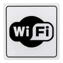 PLACA CUADRADA INFORMATIVA WI - FI 12 CM - 1