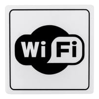 PLACA CUADRADA INFORMATIVA WI - FI 12 CM - 1
