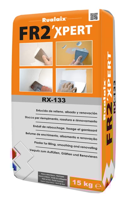 PLASTE EN POLVO CAPA GRUESA 15KG RUALAIX 2H  - 1