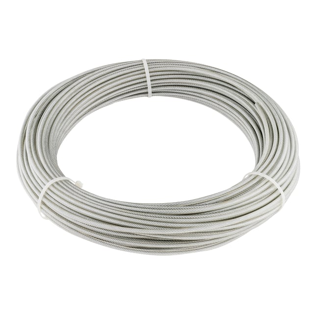 CABLE ACERO GALVANIZADO PLASTIFICADO 6 X 7 + 1  2   4 MM CABLES Y ESLINGAS. 50 M