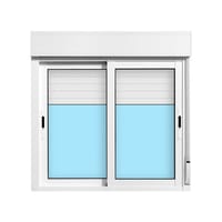 VENTANA ALUMINIO CORREDERA CON PERSIANA BLANCA 100X100CM - 1