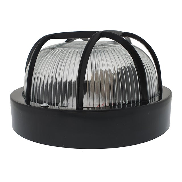 APLIQUE ANTIVANDÁLICO CIRCULAR REJILLA PLASTICA NEGRO