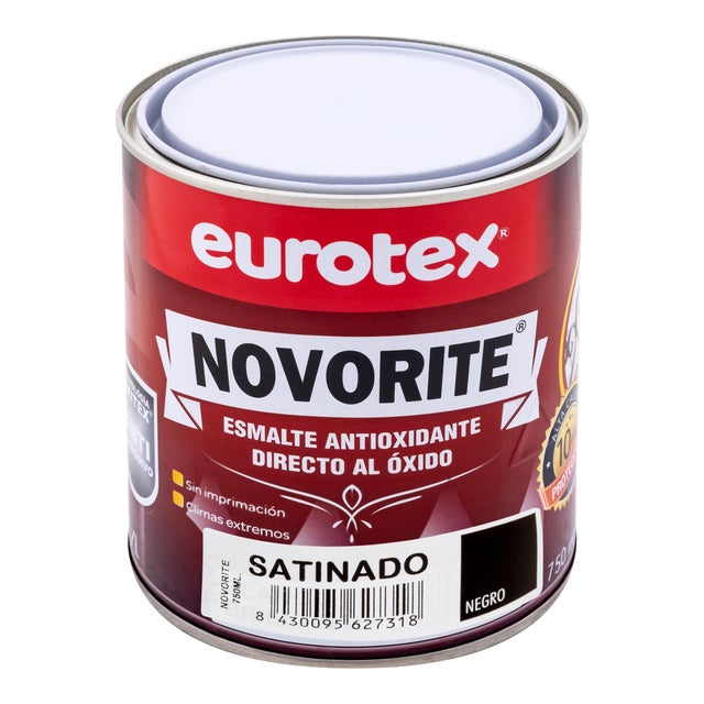 ESMALTE SINTÉTICO ANTIOXIDANTE SATINADO NOVORITE 750ML NEGRO