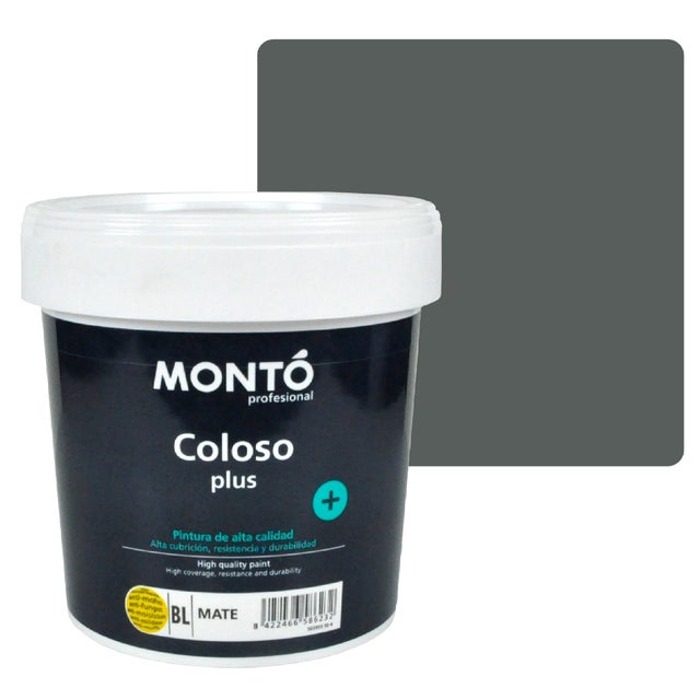 PINTURA PLASTICA ANTRACITA MATE 2,5L COLOSO