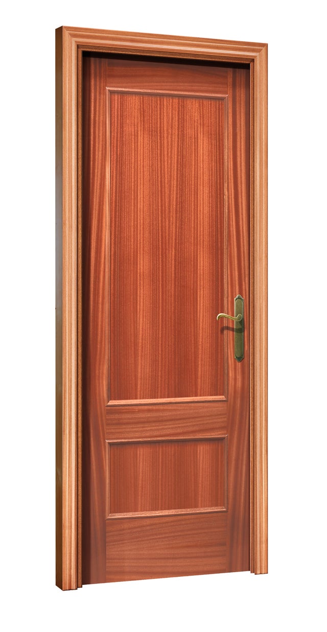 PUERTA ABATIBLE EN BLOCK RECHAPADA 82,5CM CIEGA DERECHA