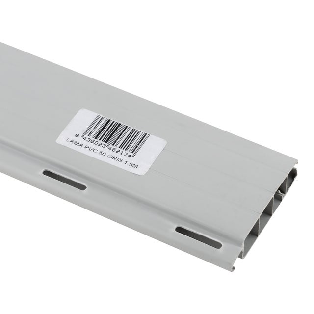 LAMA PARA PERSIANA PVC 50  MM GRIS. 2 M